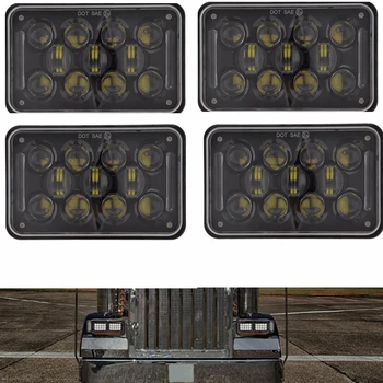 

4pcs 4x6 LED Headlights LED Driving Light H4 Headlamp HID Replacement H4656 H4651 4651 4652 Sealed Beam LED Headlight