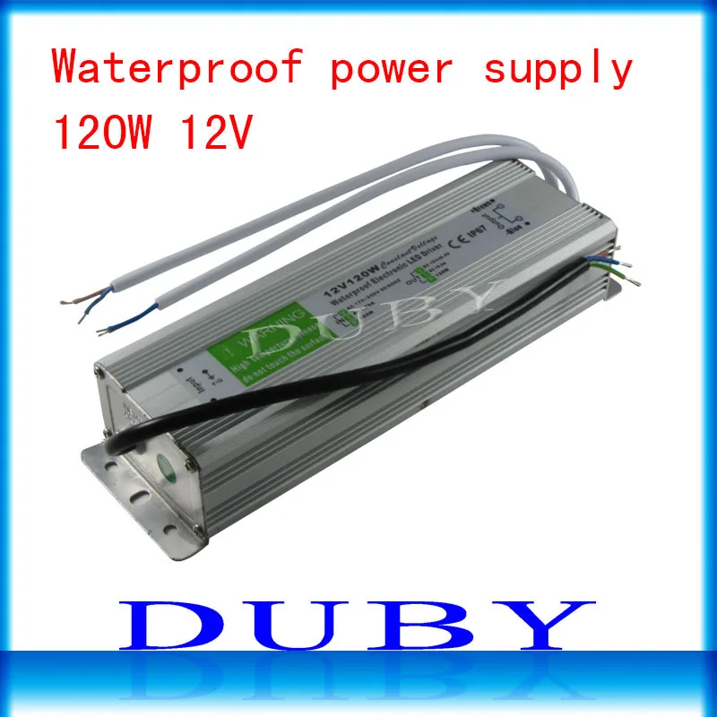 

10piece/lot IP67 12V 10A 120W AC100-240V Input Electronic Waterproof Led Power Supply/ Led Adapter 12V 120W free fedex