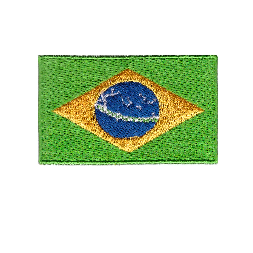 South American flag embroidery iron on patches for clothing