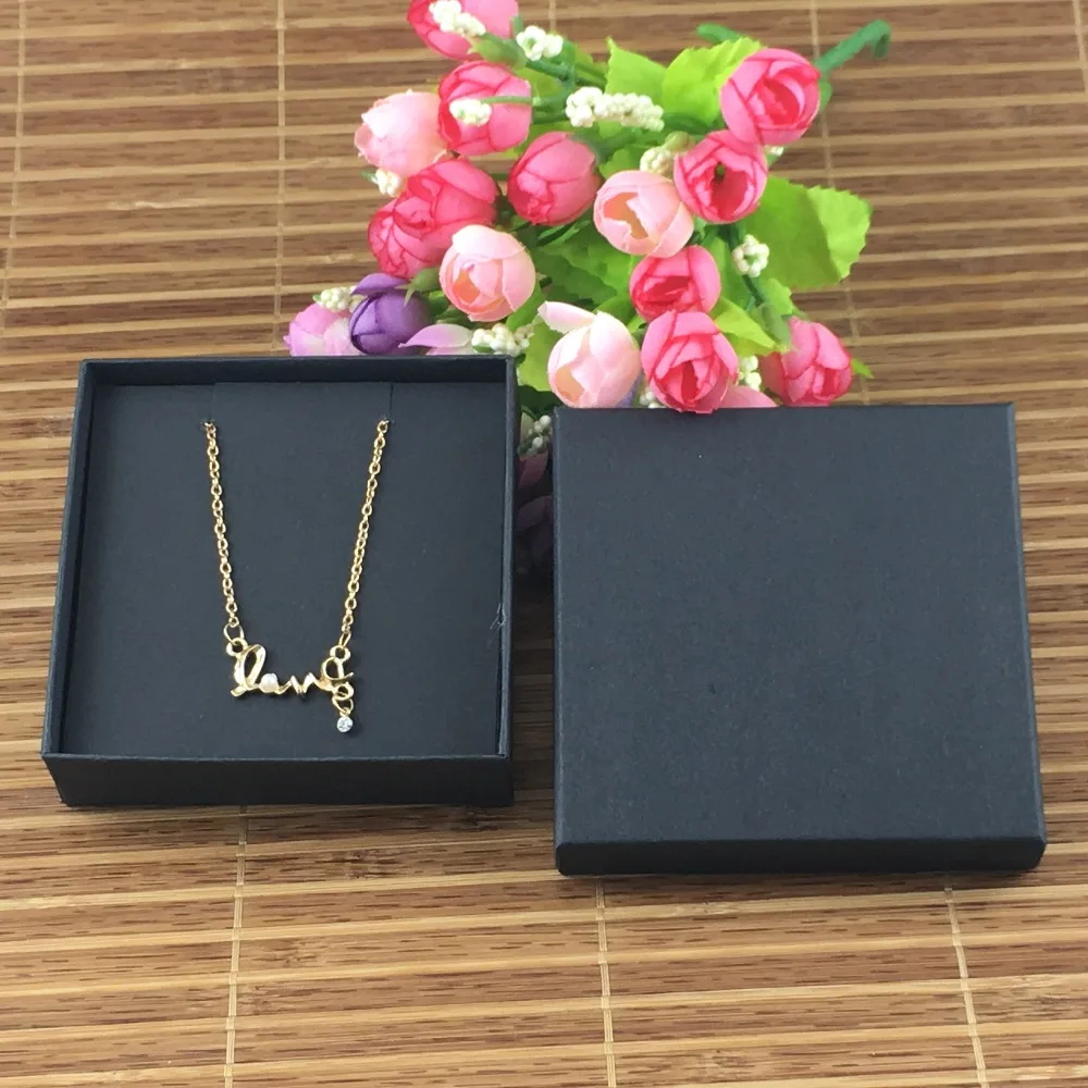 Buy 20pcs Black Jewelry display Boxes with Paper
