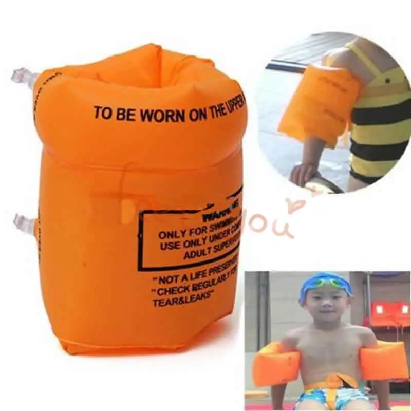 2 PCS Roll Up Arm Band Swimming Floats Floaties Aid Inflatable Safety