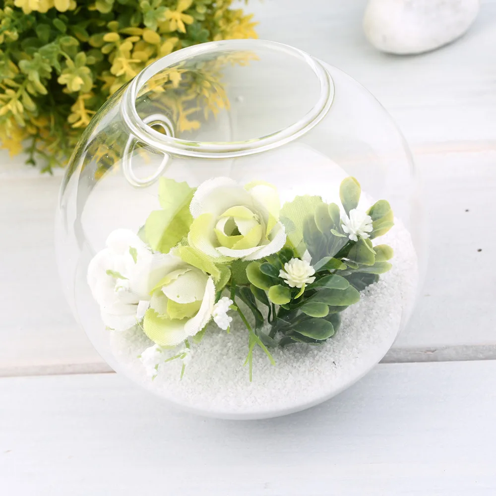 

High Quality 1PC High Borosilicate Glass Hanging Glass Flower Planter Vase Terrarium Container Home Garden Ball Decor