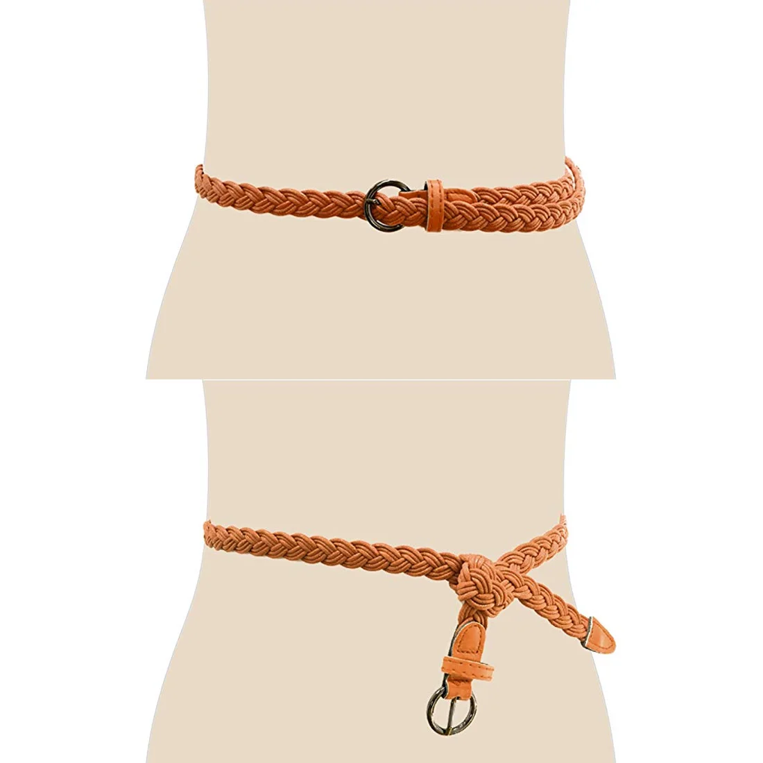 

High Quality PU Weave Belt Womens Belt New Style Candy Colors Hemp Rope Braid Belt Female Belt For Dress