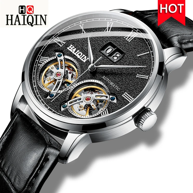 automatic mechanical watch men fashion luxury top brand Haiqin leather tourbillon waterproof men's watches relogio masculino new automatic mechanical watch men fashion luxury top brand Haiqin leather tourbillon waterproof men's watches relogio masculino new