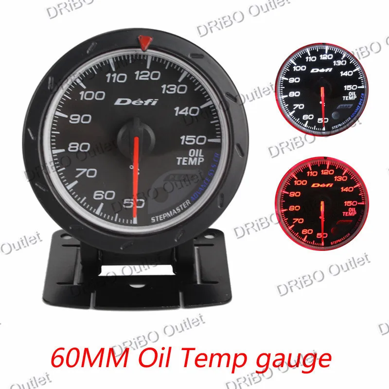 Oil Temp Gauge 60MM DEFI Advance CR Oil Temperature Gauges With Sensor White & Black Face Car