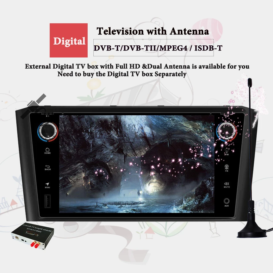 Perfect Android 9.0 RAM 4GB+64GB DVD Stereo Multimedia For Toyota Avensis/T25 2003-2008 Radio GPS Navigation Video Head Unit 2