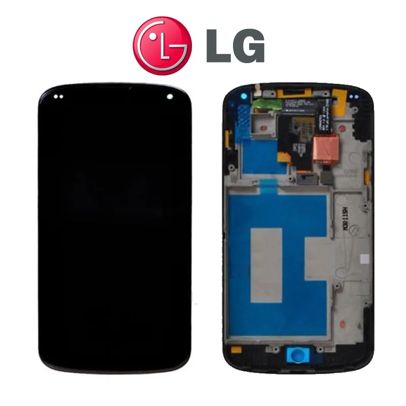 

Original For LG Google Nexus 4 E960 LCD Display Screen with Touch Digitizer Assembly with frame bezel free shipping