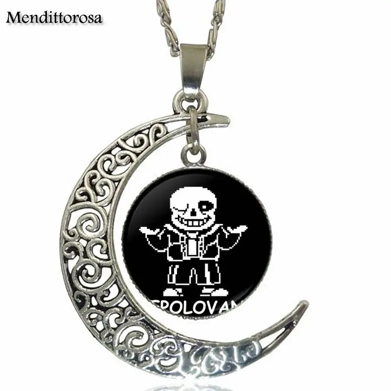 Винтажные Ювелирные изделия для видеоигр Undertale серебряное покрытие светящееся