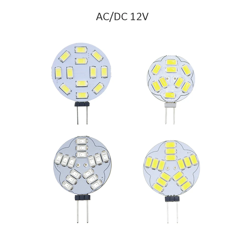 Круглый светодиодный источник света DC/AC 12V G4 База 5730 SMD LED двухштырьковая люстра