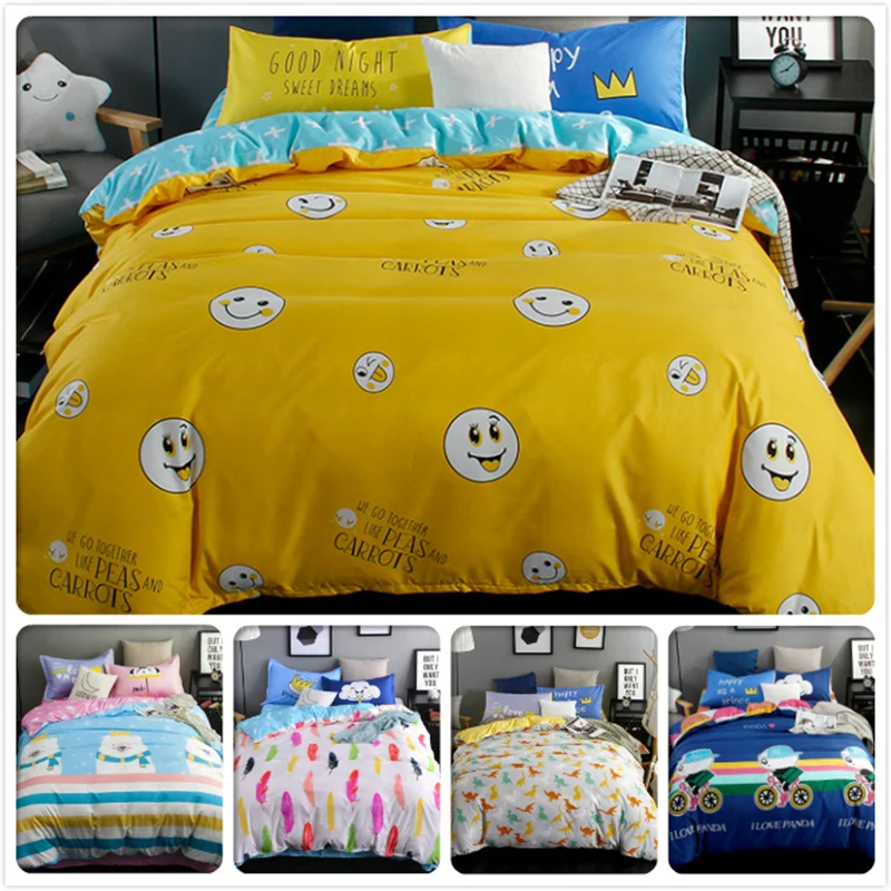 

Emoji Smile Face Kids Bedlinen 3/4 pcs Bedding Set 1.2m 1.5m 1.8m 2m 2.2m Bedsheet Full King Queen Double Size Duvet Quilt Cover