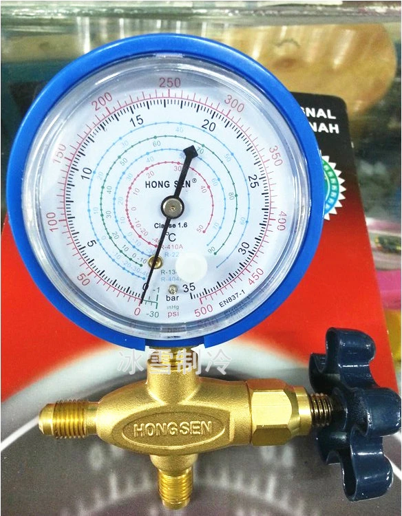 Hs-466n المبردات الجدول تكييف اكسسوارات r12 r22 واحد نهاية الجدول ثلاثي صمام وجه الساعة