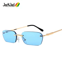 JackJad, модные, современные, крутые, без оправы, стильные, с заклепками, солнцезащитные очки, оттенок, океанские линзы, фирменный дизайн, солнцезащитные очки Oculos De Sol 5509