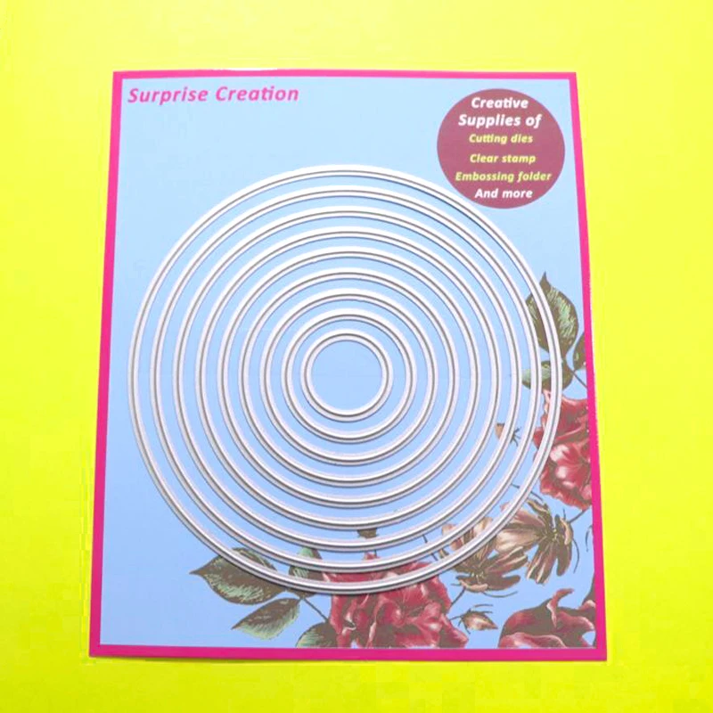 

Cutting dies 9-Piece Basic Circle Scrapbook Cardmaking DIY Craft Metal Stencil