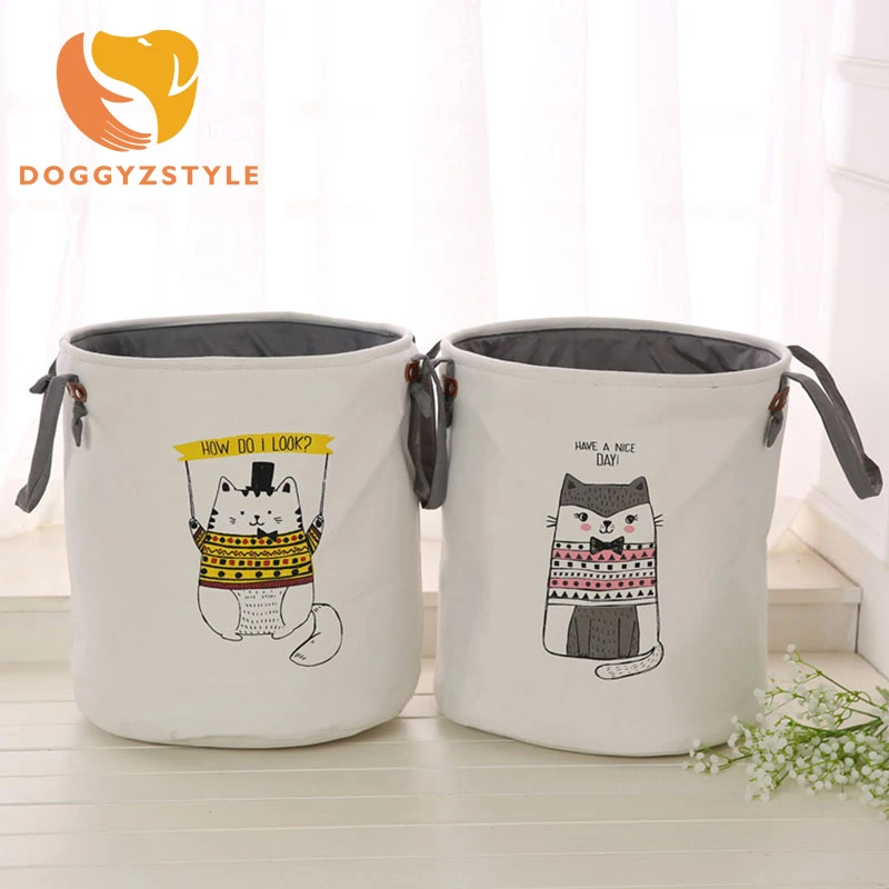 

Foldable Storage Bags Box EVA Thick Double Storage Bucket Cloth Round Dirty Laundry Home Children's Toy Basket DOGGYZSTYLE
