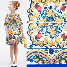 137X145 см Модная Неделя, китайские изделия ручной работы, майолика, рельефная жаккардовая ткань для девочек, осенние платья, сделай сам