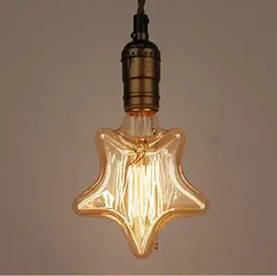 

Retro Edison Flame Bulb Vintage Decorative Light Bulb E27 Star Shape Incandescent Bulb 110v 220v Christmas Light Indoor For Home