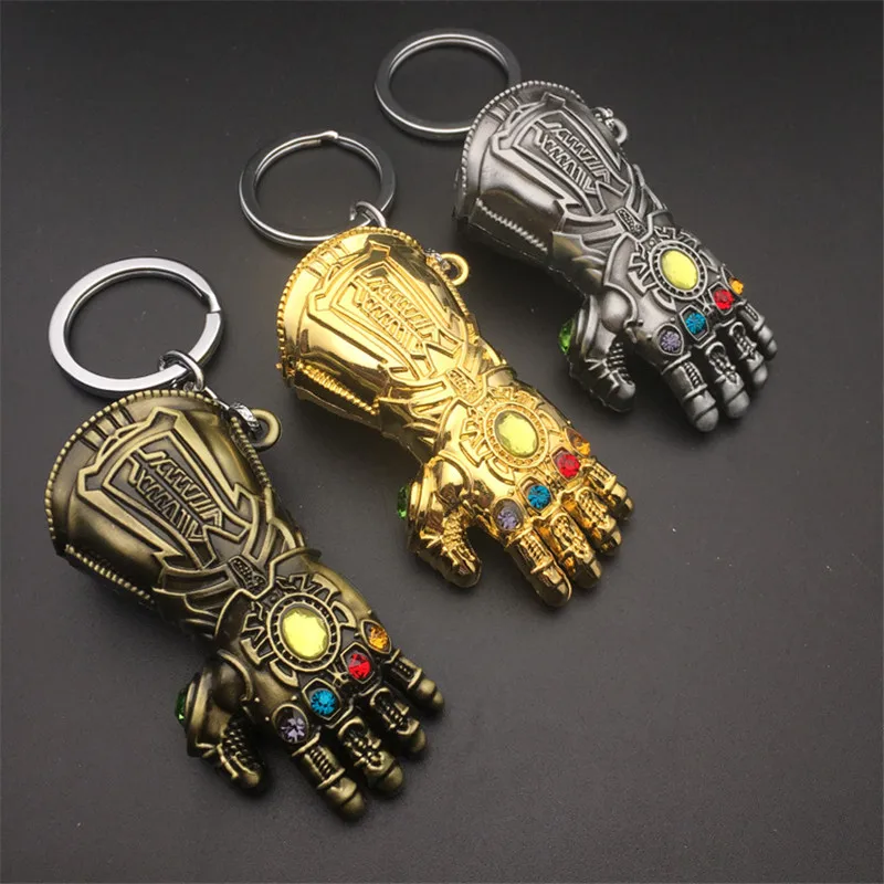 Hot New Avengers Infinity War Thanos Infinity Gauntlet Gloves Cosplay Costumes Armor Model Keychain Accessories