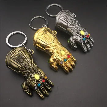 

2018 Hot New Avengers Infinity War Thanos Infinity Gauntlet Gloves Cosplay Costumes Armor Model Keychain Accessories