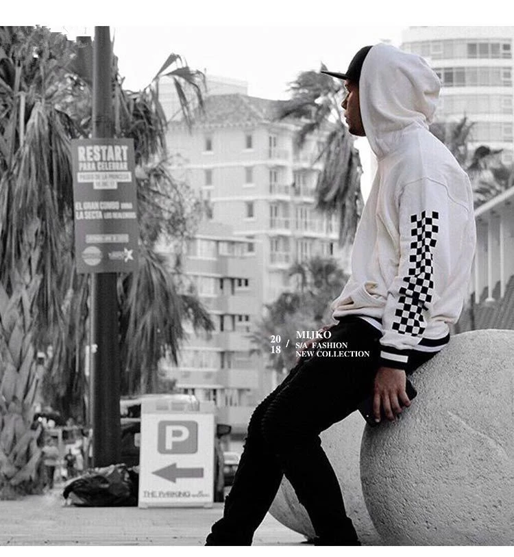 Men women hoodies kanye west hip hop streetwear lattice harajuku plaid hoodie sweatshirts justin bieber tops coats clothing