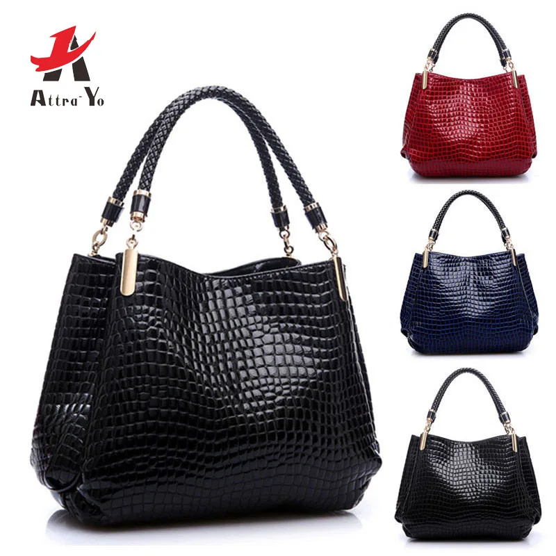 

Attra-Yo Famous Brand Designer Women Handbag Leather Bag Luxury Hand Bag Lady Fashion Handbag Shoulder Bag Bolsa Crocodile Grain