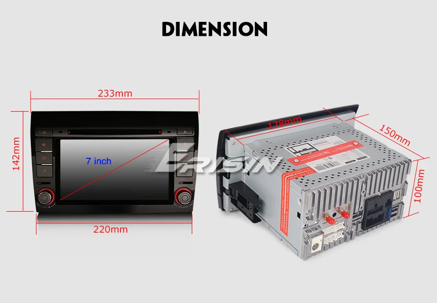 Sale Erisin ES7971F 7" Android 9.0 Car Stereo GPS Wifi SAT NAV DAB+ 4G DVR Canbus BT OBD for FIAT BRAVO 20