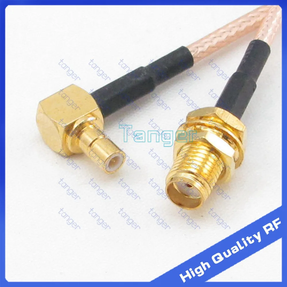 

SMA female jack to SMB male right angle connector plug with 20cm 8inch 8in RG316 RF Coaxial Pigtail High Quality Low Loss cable