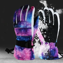 Winter Ski Gloves Men's Snowboard Guantes Guantes Nieve Women's Mittens De invierno Windproof Thick Warm Waterproof Gloves