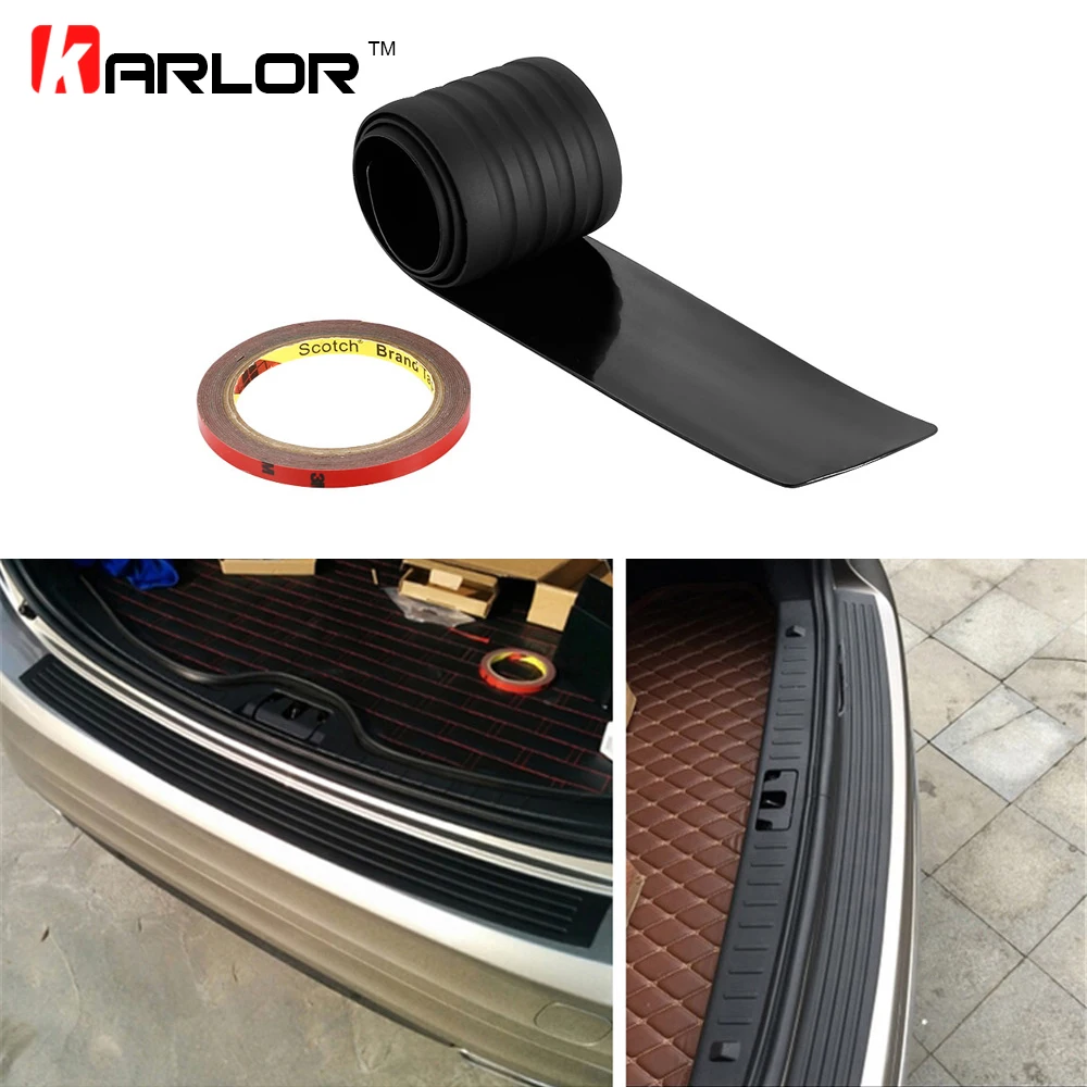 

Car Styling Universal Trunk Boot Door Sill Guard Car SUV Body Rear Bumper Protector Trim Cover Sticker Strip Accessories