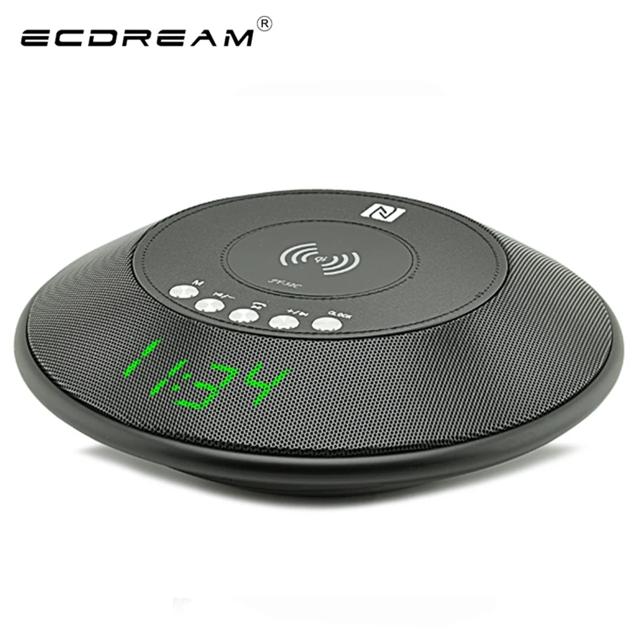 Portable bluetooth speaker wireless subwoofer NFC HIFI radio music player hands free time display sound bar for smart phone sardine b1 portable led display wireless bluetooth hands free stereo speaker subwoofer sound box music player with mic fm radio