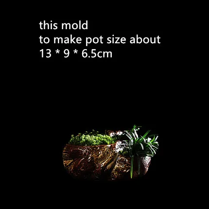 

Creative Stone Style Concrete Planter Silicone Mold DIY flowerpot Making Plaster Clay Craft Tool Handmade Cement pot mould