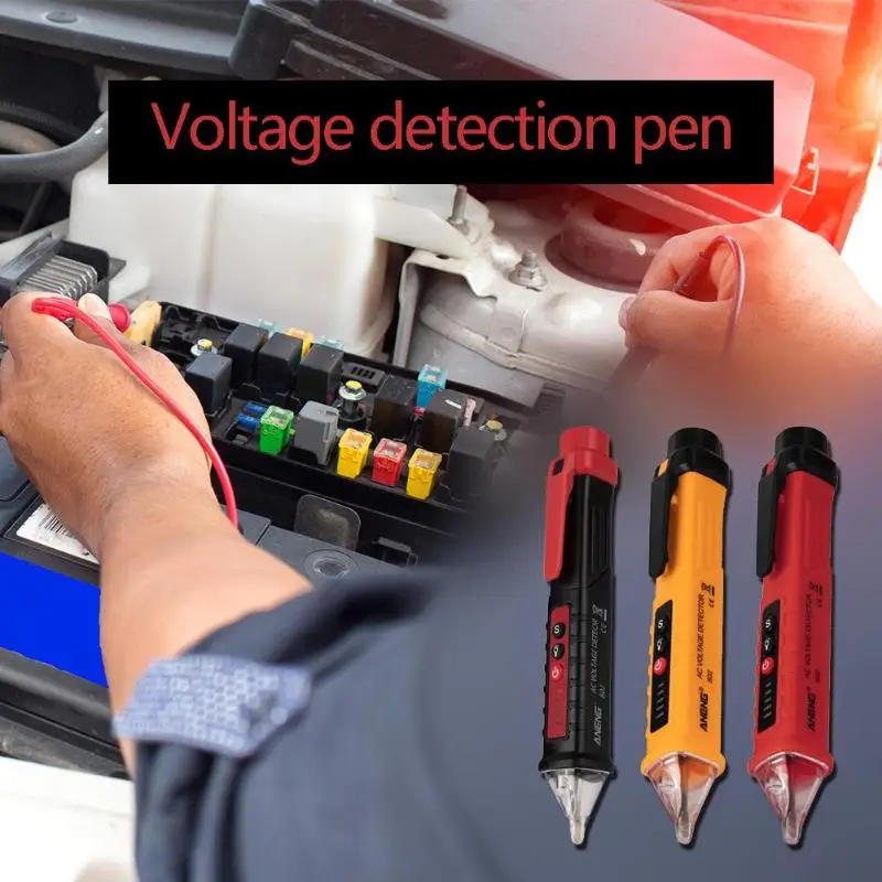 Digital AC/DC 10-1000V Voltage Power Tester Pen Volt Detector Sensor Non-Contact Socket Wall LED Light Electric Indicator