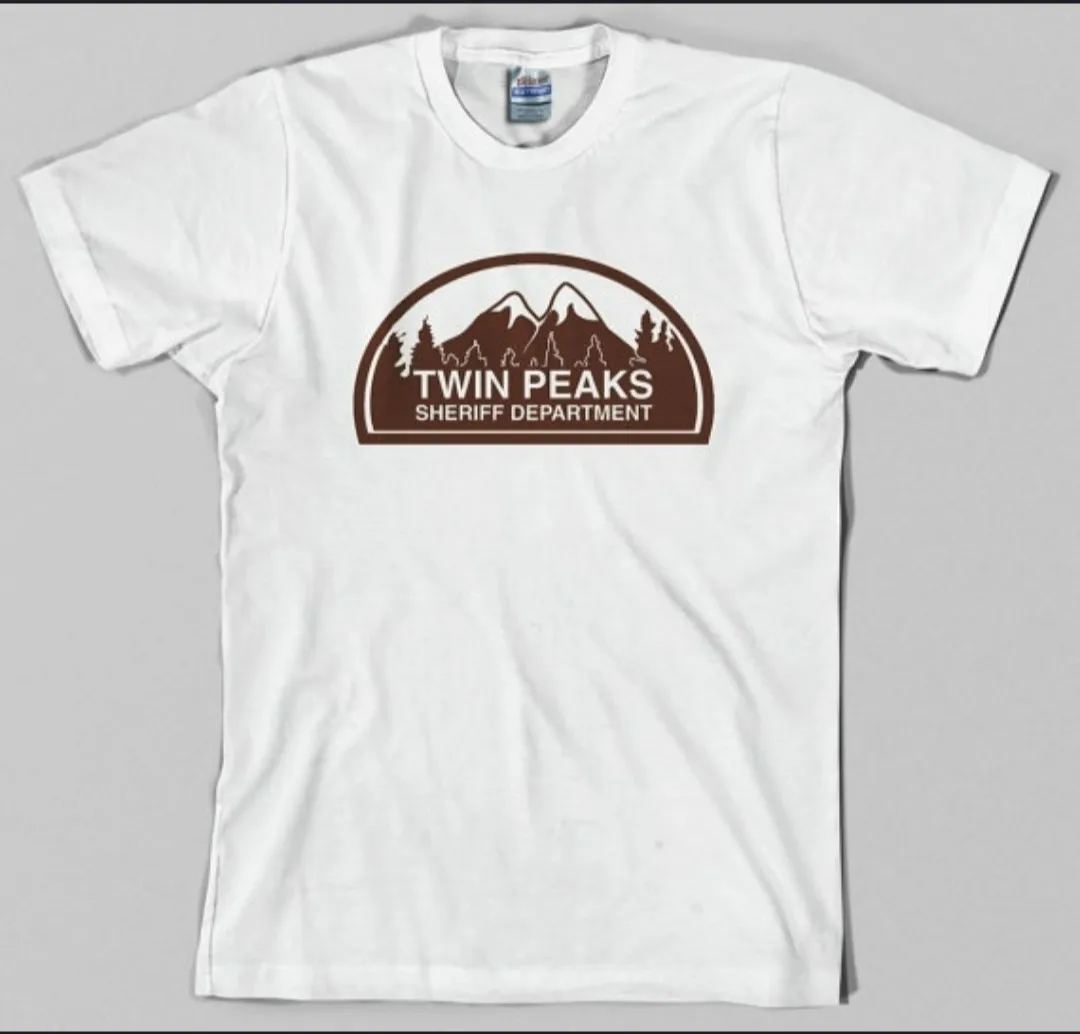 

Twin Peaks Sheriff Department T shirt Unisex Vintage 90s TV Shows Graphic Tee Casual Shrot Sleeved Cotton Tumblr T shirt Women