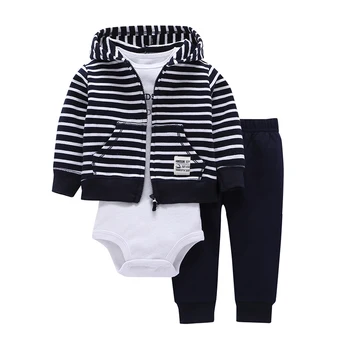 

Newborn Top Fashion Limited Clothing Sets 3pcs/lot Coat+rompers+pants 2020 Baby Boy Grls Suits Leopard Children Infant Baby's