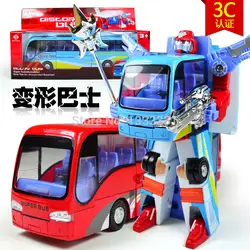 Лидер продаж трансформации роботы Западной сплава деформации робот игрушка школьный автобус действие пальцем игрушечных автомобилей