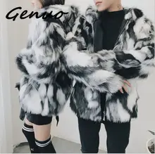 Luxury Winter Men Long Faux Fur Coat 2019 Warm Thick Fox Fur Jacket Black/White Contrast Color Fur Outerwear Casual Parka Coat Luxury Winter Men Long Faux Fur Coat 2019 Warm Thick Fox Fur Jacket Black/White Contrast Color Fur Outerwear Casual Parka Coat
