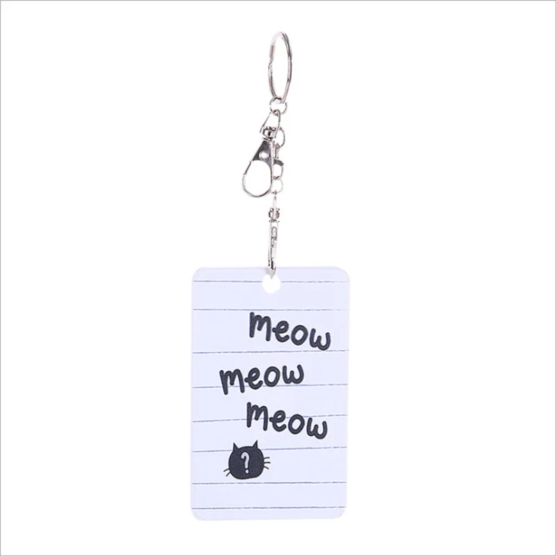 Cute cartoon ID card set bus card package key ring access control card protection set ID card card set