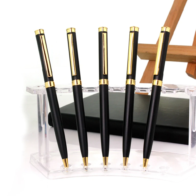 

2015 new arrival ball point pen custom stickers use for laser marking machine and the gold pen can be made enhance temperament