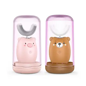 

Electric Toothbrush Automatic Mouth-mounted U-shaped Toothbrush Cartoon Blu-ray Whitening Teeth Brush Rechargeable Waterproof