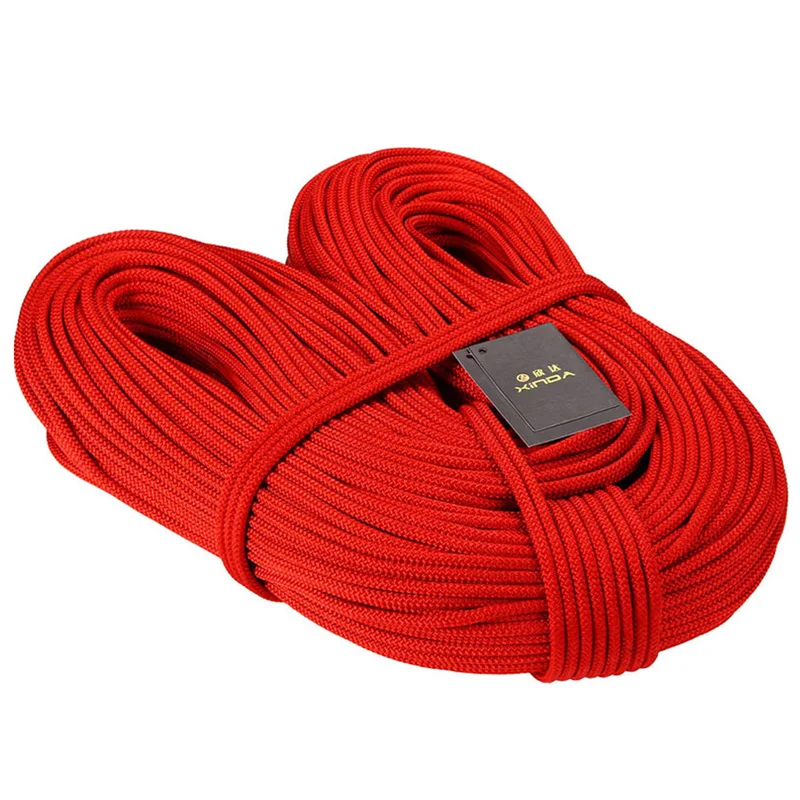 XINDA 10m Climbing Rope Rappelling Rope Auxiliary Rope Static Rope Safety Rescue 