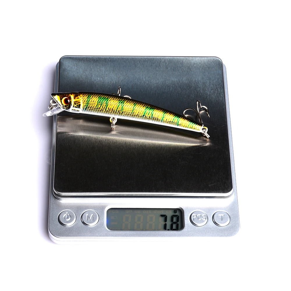 Isca de Pesca de Qualidade Pesca Venda Quente Minnow Lures 9.5cm 7.3g 6 Ganchos Hard Isca Vara Bream - Truta 50pcs Mod. 1217770 12 Esporte e Lazer