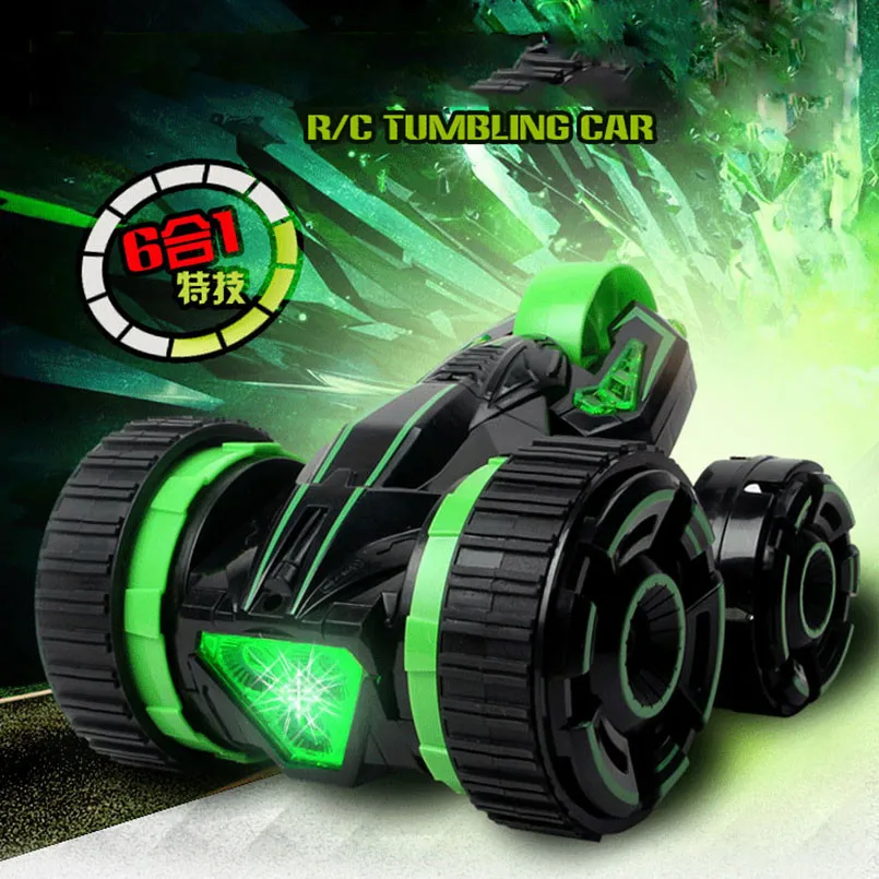 

Mini RC Car Five-wheeled 360 Degree Rotate Stunt Dumper Deformation Toys Car Remote Control Toys for Children