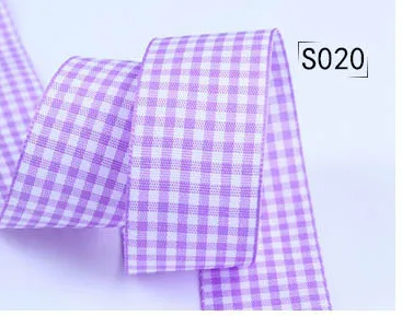 S020 Gingham ленты высокого качества DIY ручной работы 6 9 16 25 38 мм 1/" 3/8" 5/" 1" 1-1/2 дюймов - Цвет: S020