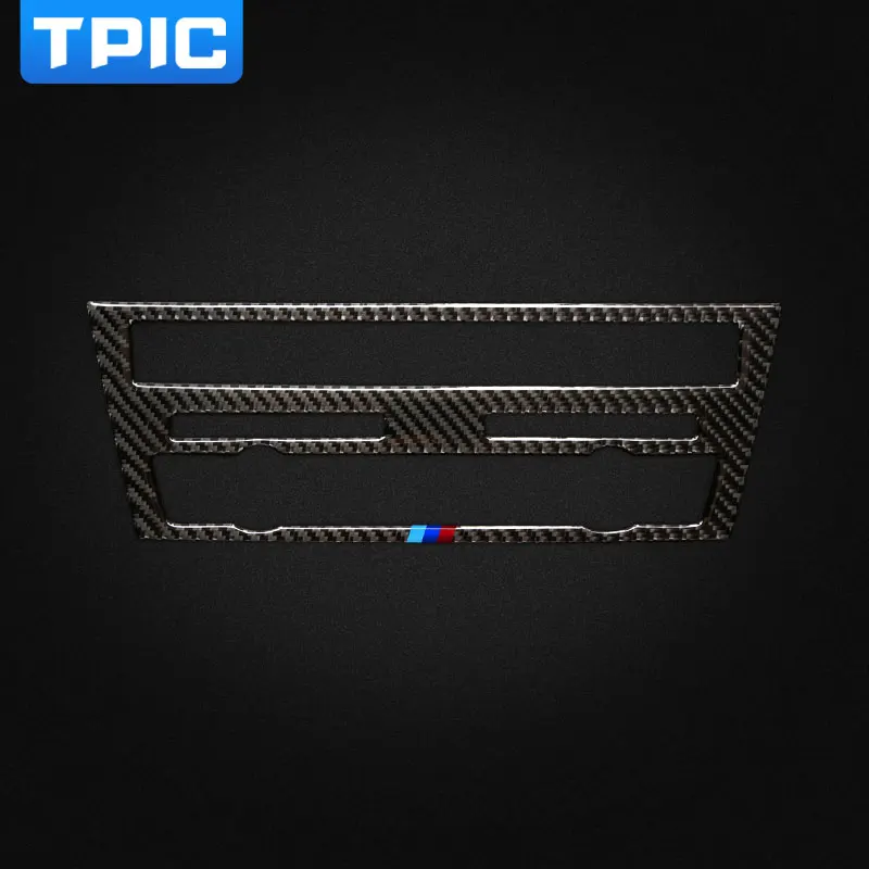 Для BMW F07 5 серии углеродное волокно автомобиля CD панель управления наклейки CD панели декоративные рамки ремонт для 535i 2010