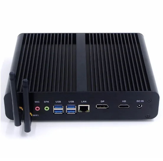  Fanless Nuc Mini PC i7 8550U i5 8250U Quad Core DDR4 RAM Mini Desktop Windows 10 Pro UHD 620 4K HTP