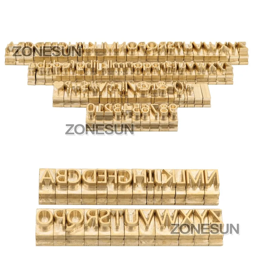 ZONESUN T Тип Гибкие буквы CNC гравировальная форма машина для горячего тиснения фольгой номер алфавита символ пользовательский шрифт символ формы