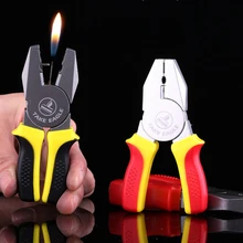 Recargable mini Alicates forma Mecheros queroseno gas llave Sopletes divertido Herramientas gas butano encendedor gadgets para hombres