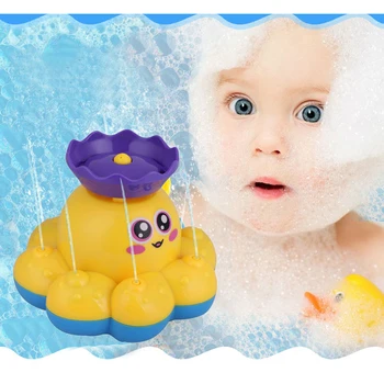 

1pcs Baby Bath Toys Cute Plastic Rotating Octopus Water Spray For Baby Shower Swimming Toys For Kids Bath Gift