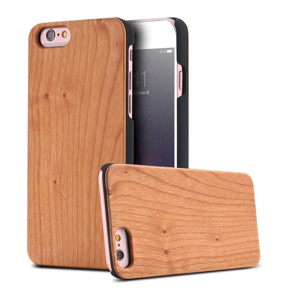 Maple Wood Чехол KISS из натуральной кожи, деревянный ящик для iPhone 8, 7, 6, 6 S, X, XS, Max, XR, 5S, бамбуковый чехол для samsung S8, S9 Plus, S6, S7 Edge - Цвет: Maple Wood