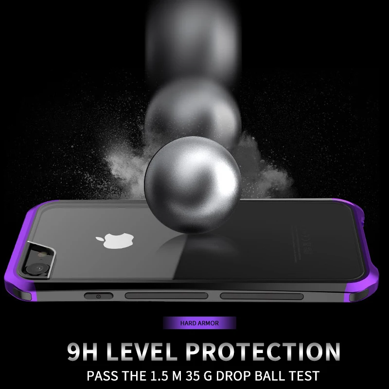 Из металла алюминий рамки бампер чехол для iPhone X 7 8 плюс 6s противоударный