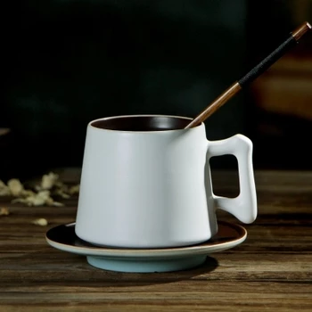 

Coffee cup dish spoon household suite pure hand cup ceramic Mark cups tea cups